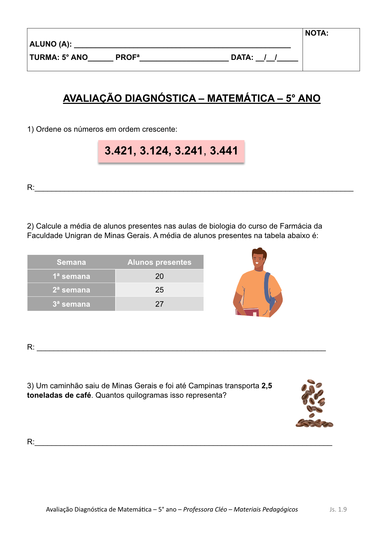 Amostra Matemática 5º Ano